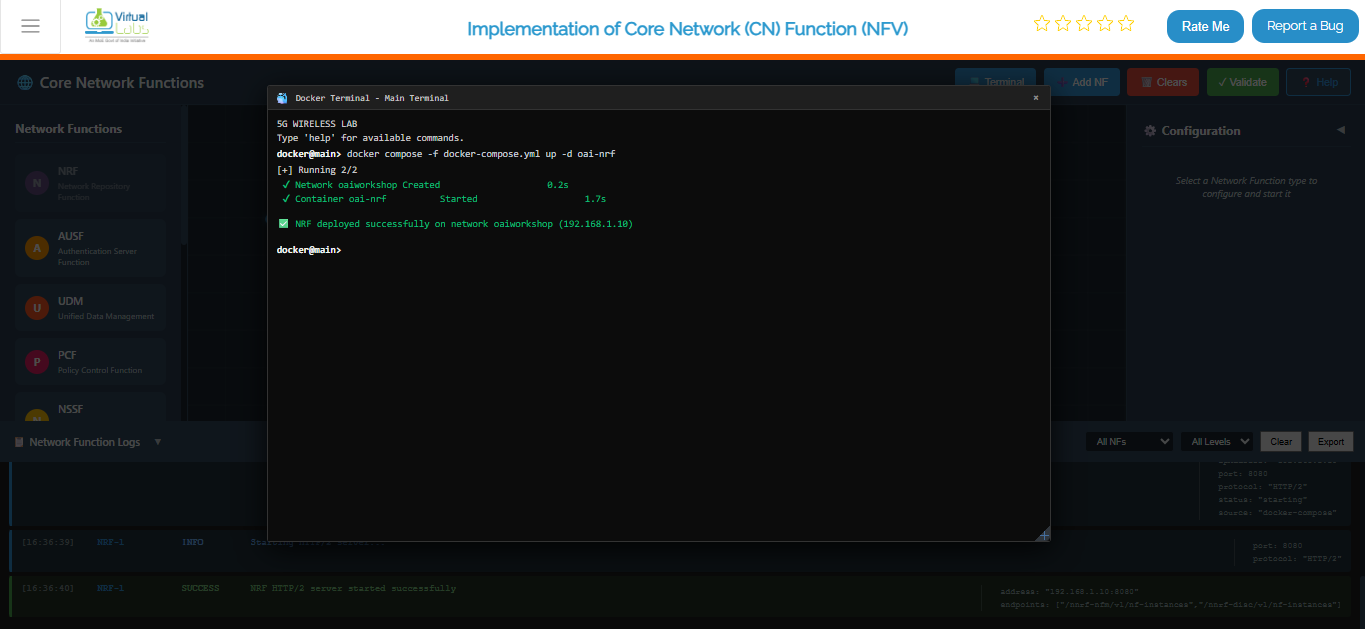 Deployment of NRF